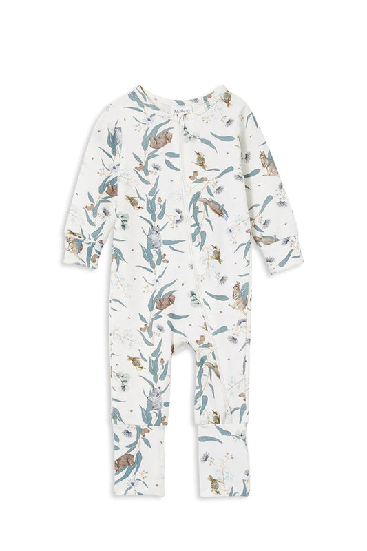 W25 Boys Eucalyptus Zip Romper