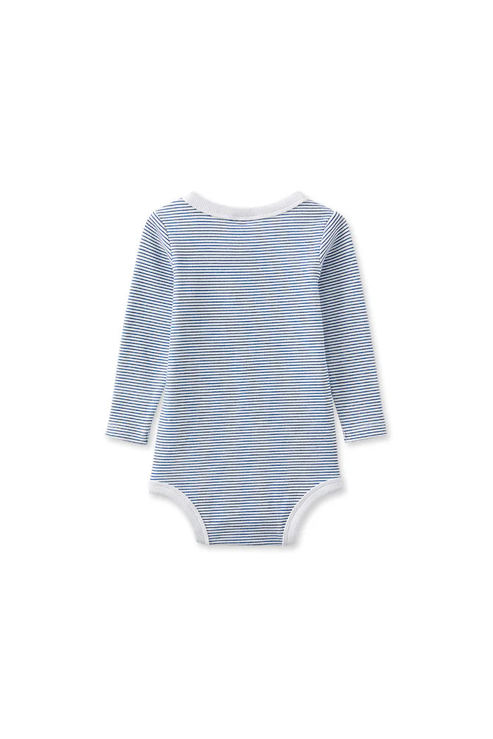 W25 Boys Blue Stripe Bubbysuit