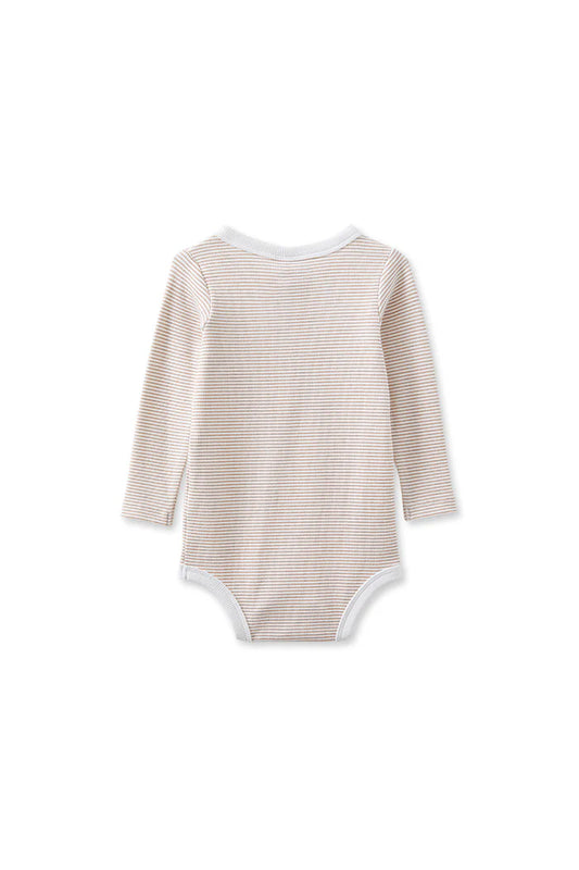 W25 Boys Mocha Stripe Bubbysuit