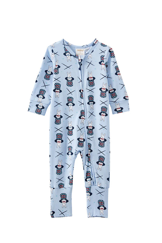 W25 Boys Bunny Zip Romper