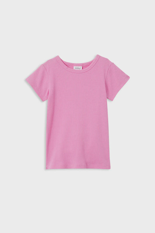 Pink Rib Tee