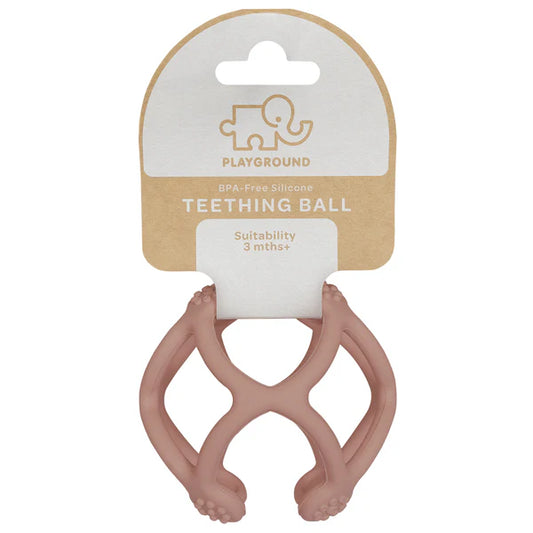 SILICONE TEETHING BALL - ROSE