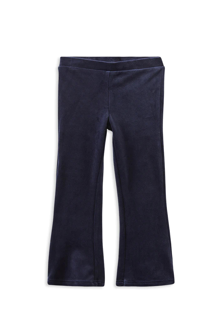 W25 Girls Navy Velour Flares