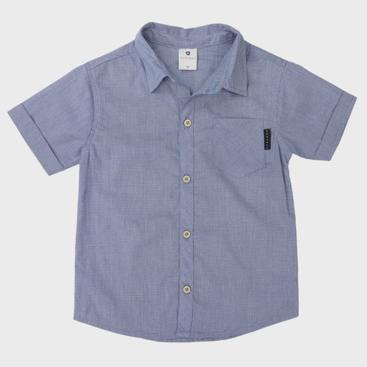 Short Sleeved Shirt | Blue Check