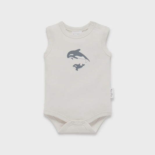 Orca Print Singlet Onesie