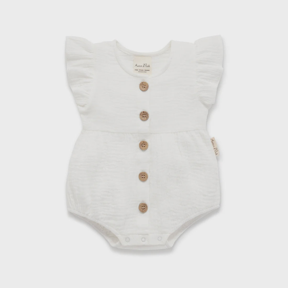 White Muslin Bubble Romper