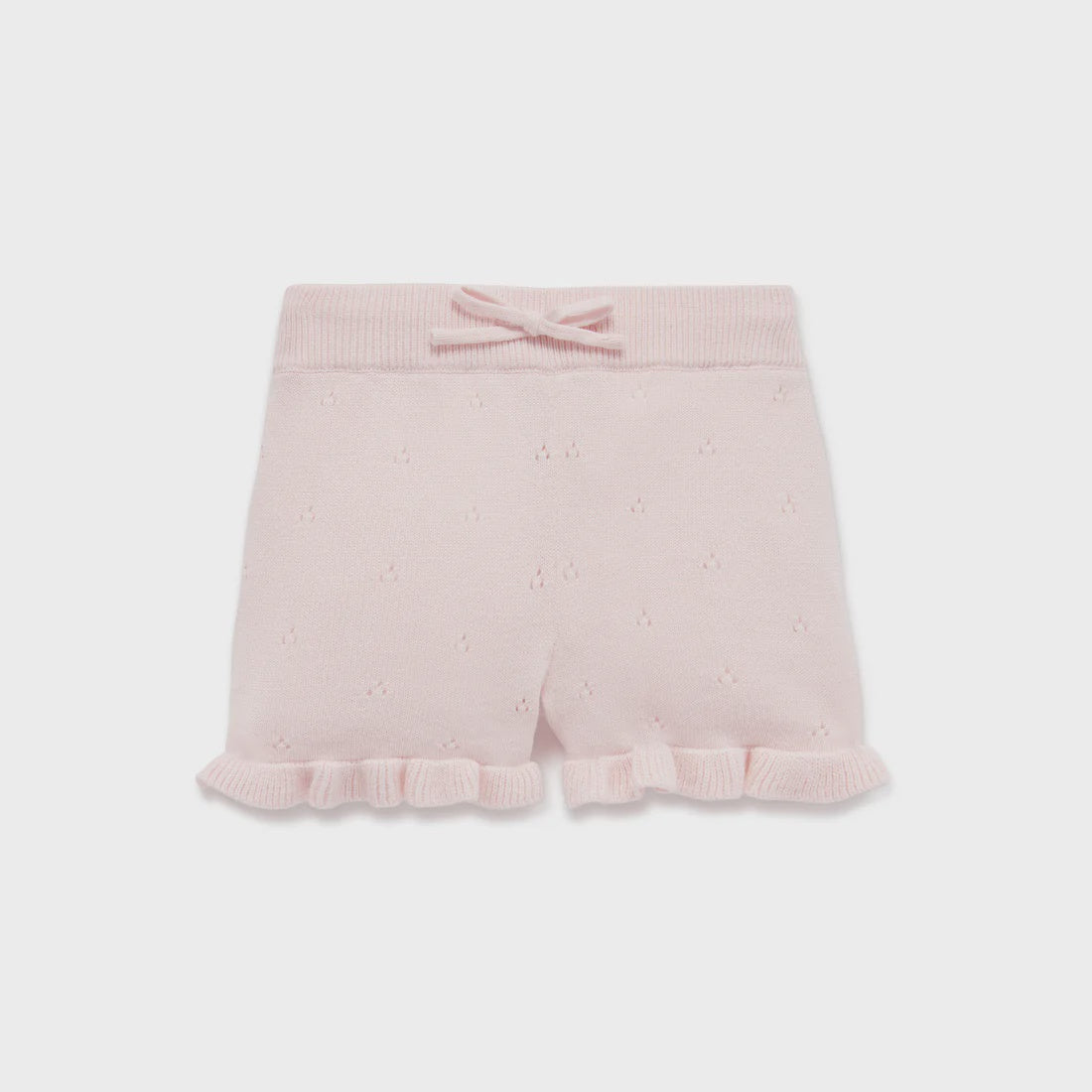 Petal Pink Knit Shorts