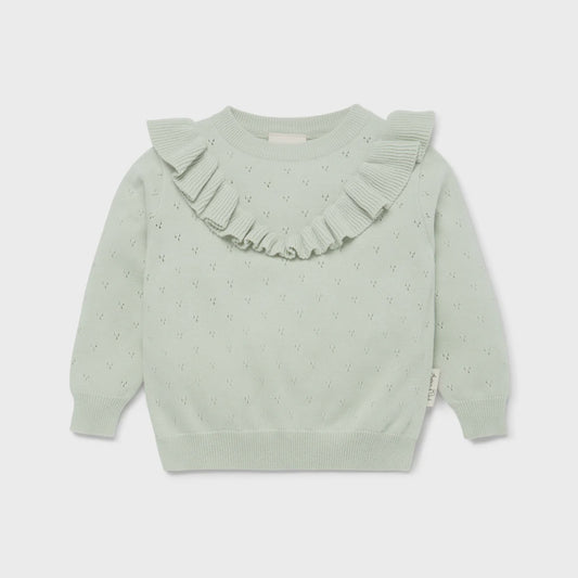 Sage Ruffle Knit Jumper