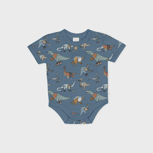 Henley bodysuit - sporty dinos