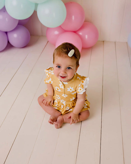 Bodysuit dress - summer daisies