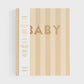 Baby Book Coffee Stripe