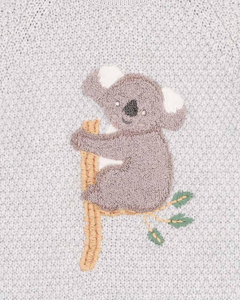 BAILEY KOALA KNITTED ROMPER