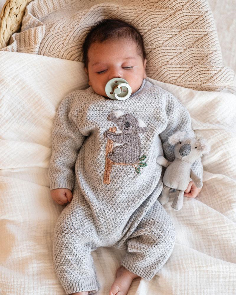 BAILEY KOALA KNITTED ROMPER