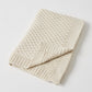 Basket weave knitted baby blanket