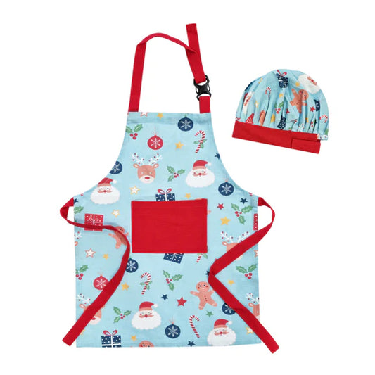 Kid's apron and chef hat - Noelle - Christmas