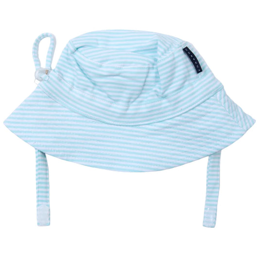 Striped sun hat mint/white