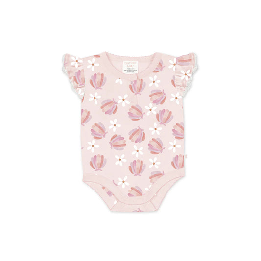 Flutter bodysuit - seashells