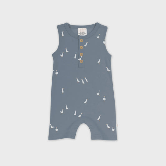 Sleevless romper - geese