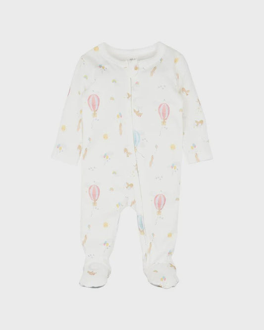 MORGAN PRINT LS ZIP ONESIE