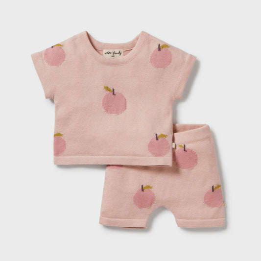 Just Peachy Organic Knitted Set