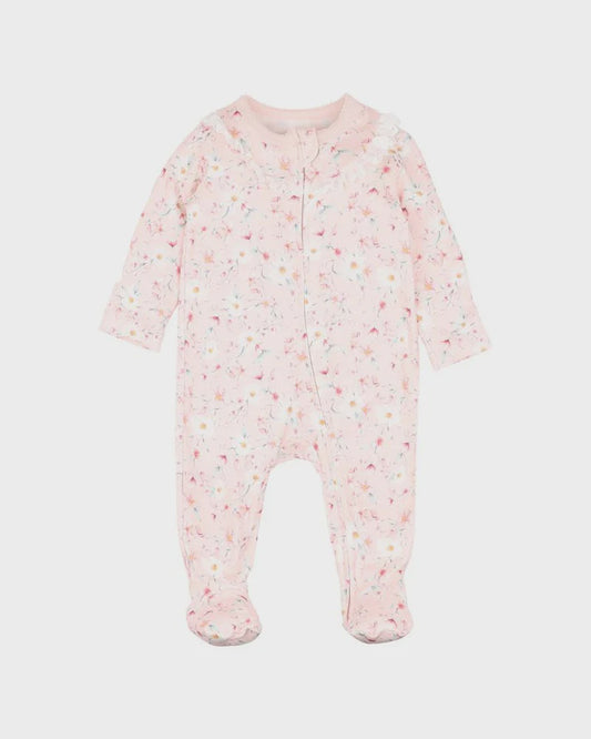 ZOE PRINT LS ZIP ONESIE