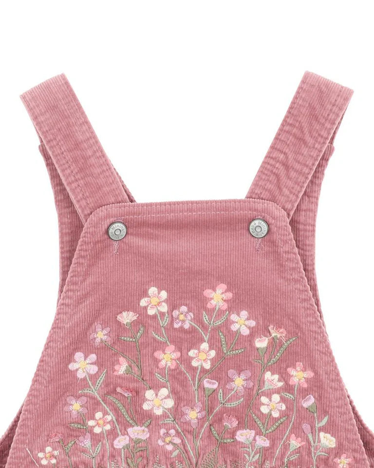 FLOSSY EMBROIDERED CORD OVERALLS 3-5 YRS