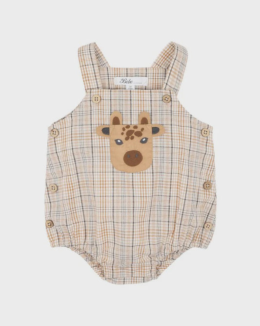 ELLIS GIRAFFE POCKET CHECK BODYSUIT