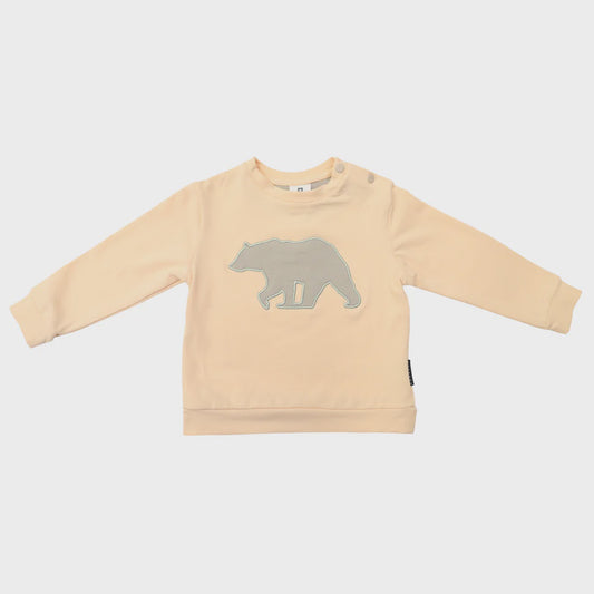 BEAR APPLIQUE TEE | SAND