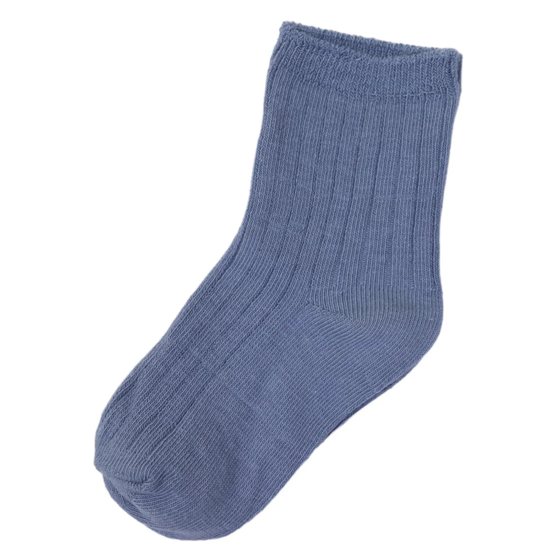 Ribbed Socks 5pk Plain with Navy Stripe