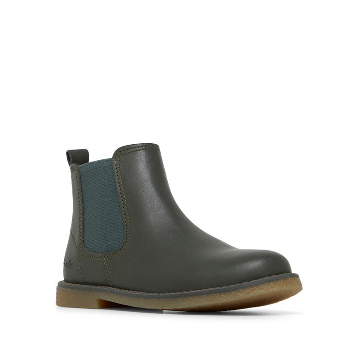 CHELSEA II JNR DARK OLIVE LEATHER