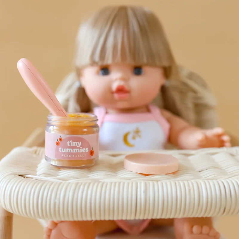 tiny tummies peach jelly food jar and spoon set