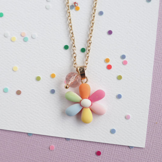 Rainbow Petal Necklace