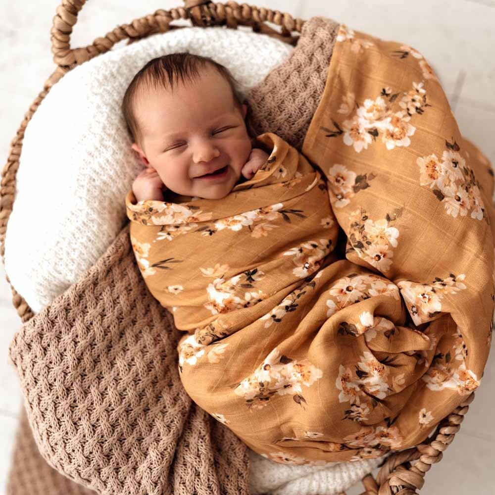 Golden Flower | Organic Muslin Wrap