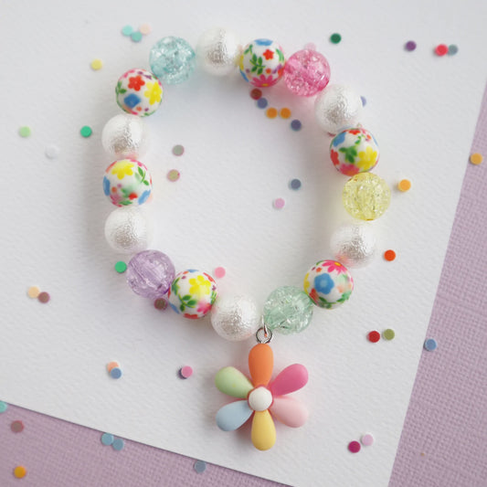 Rainbow Petal Stretch Bracelet