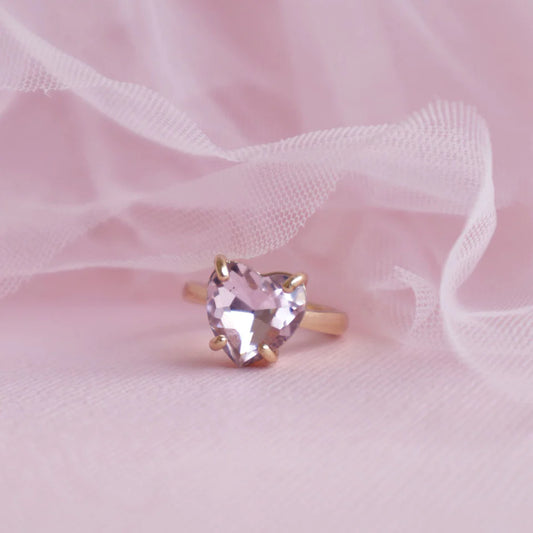 Crystal Heart Ring