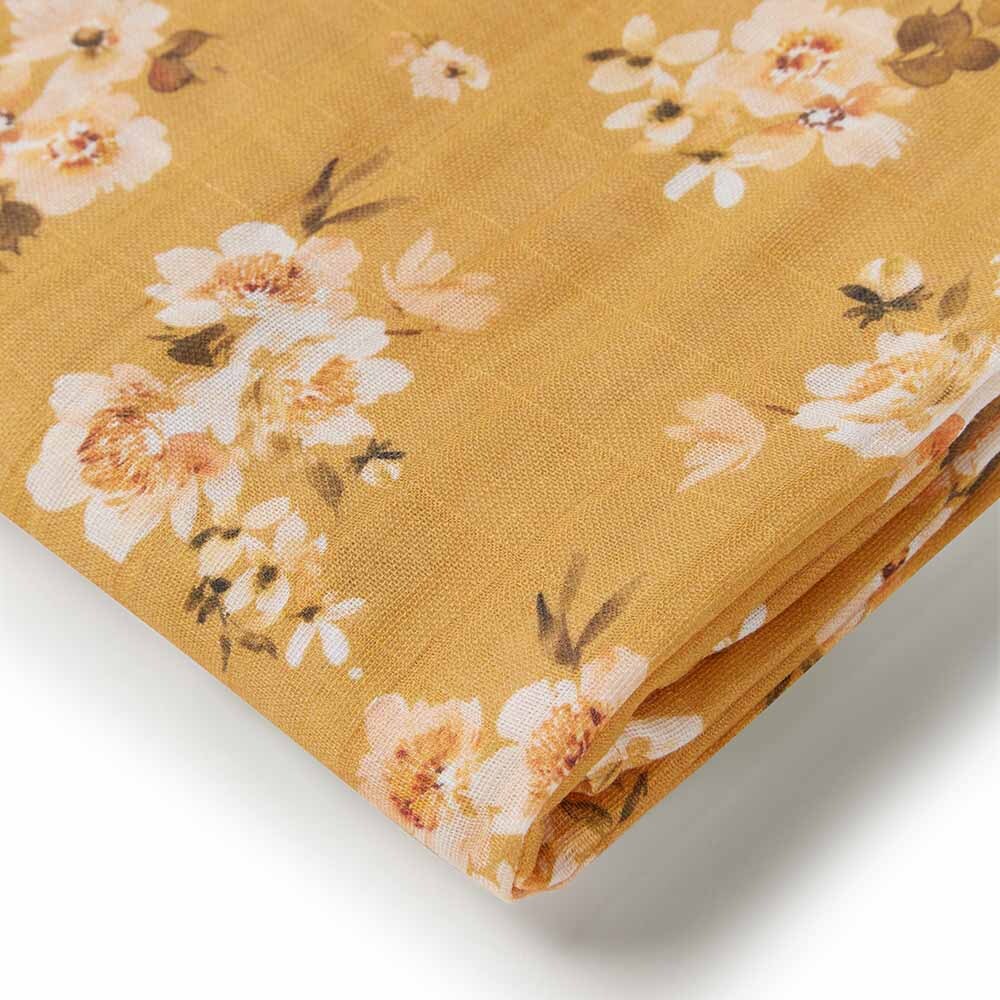 Golden Flower | Organic Muslin Wrap